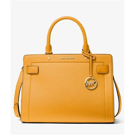 michael kors rayne satchel|MICHAEL KORS Rayne Medium Saffiano Leather Satchel Optic .